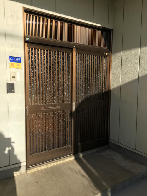 玄関引戸リフォーム工事　那須塩原市G様邸　(2019.04.09)