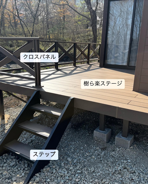 LIXIL樹ら楽ステージ　人口木のウッドデッキ　那須塩原市 H様邸(2025.05.05)
